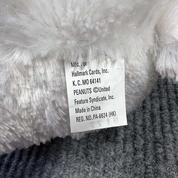 Hallmark Snoopy Santa Christmas 9" Plush Peanuts‎ Santa Embroidered Eyes Jingle - Picture 9 of 14